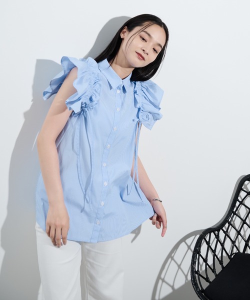 「paravion」 ノースリーブシャツ FREE ベージュ レディース_画像8