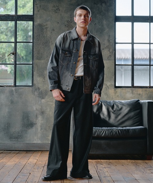 ジャケット・アウター [Regen Glanz]vintage wash denim jacket Regen Glanz デニムジャケット gジャン compact vintage wash denim