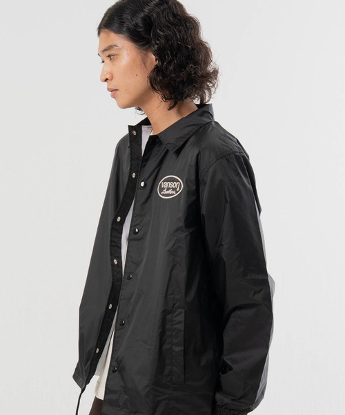 vanson ナイロンジャケット 黒　LW VANSON（バンソン） ナイロンジャケット VANSON-ロゴ・ナイロン コーチ