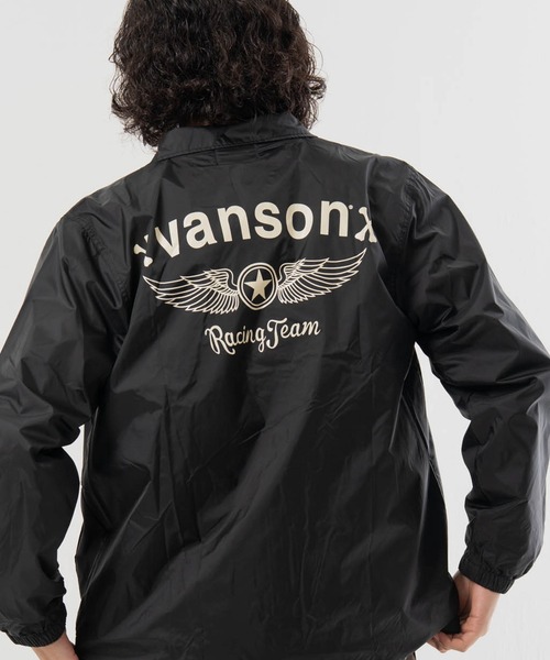 VANSON（バンソン） ナイロンジャケット VANSON-ロゴ・ナイロン コーチ