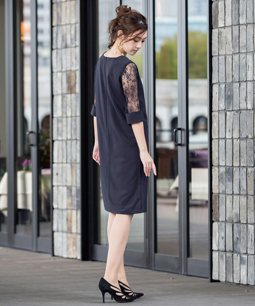 バッグやネ ドレス Zozotown Paypayモール店 通販 Paypayモール 膝丈 レーススリーブ ワンピース