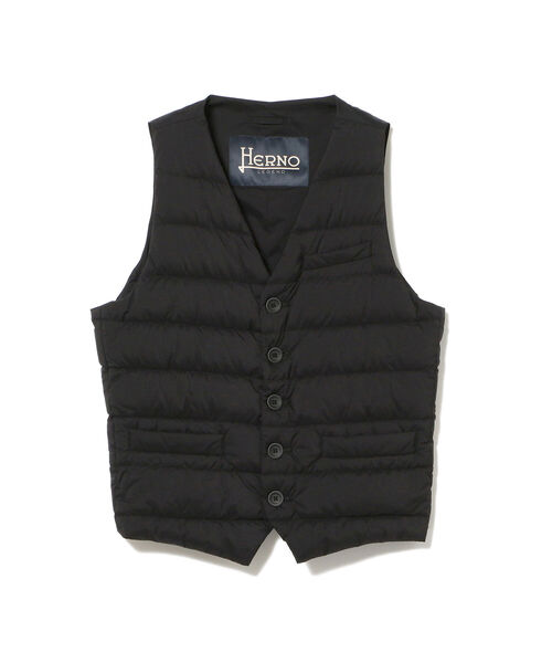 未使用級 46 HERNO ダウンベスト ジレ ダブルブレスト6ボタン ブラウン 未使用級 46 HERNO ダウンベスト ジレ ダブルブレスト6ボタン ブラウン