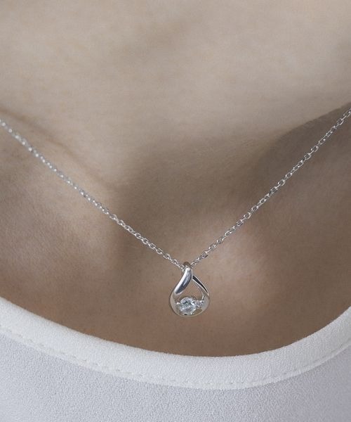 4℃ ネックレス エターナルシルバー しずく レディース