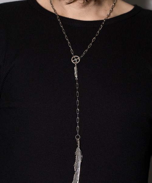 NO ID.（ノーアイディー） ネックレス シルバービッグフェザーロザリオ