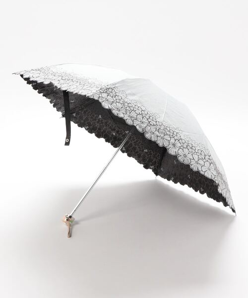 わない 折りたたみ傘 PayPayモール店 - 通販 - PayPayモール 晴雨兼用折りたたみ日傘 ”裾フラワー刺繍” ZOZOTOWN として