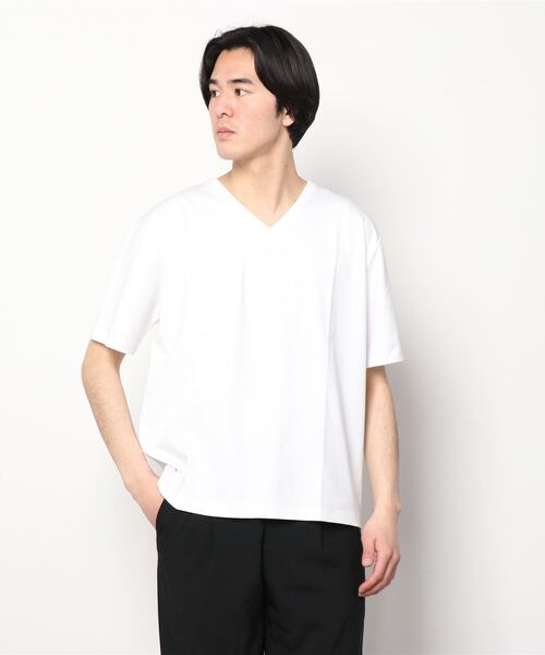 Tシャツ Tシャツ スーピマハイ Tシャツ カットソー スーピマハイ Vネックtシャツ メンズファッション 店