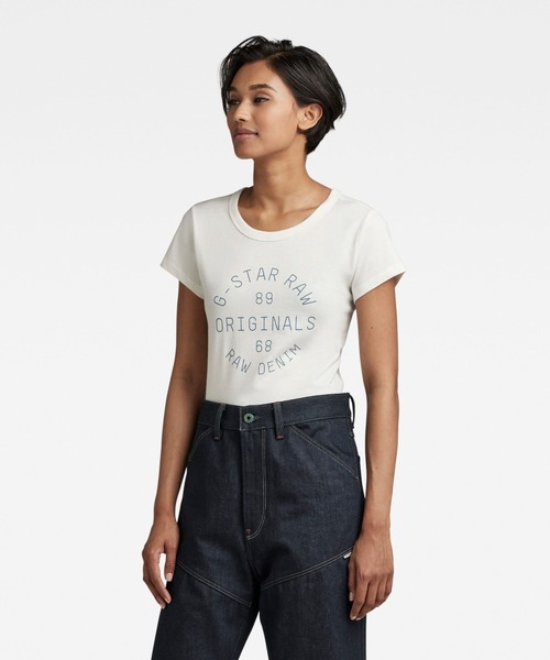売れ筋商品|||ジースター Tシャツ レディース トップス SLIM - Long sleeved top - brick G-STAR RAW tシャツ ORIGINALS GRAPHIC SLIM TOP/グラフィック