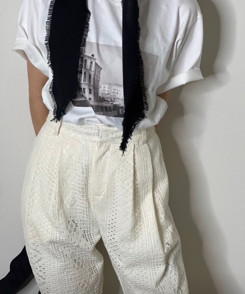 パンツ AgAwd ツータックレースパンツ AgAwd