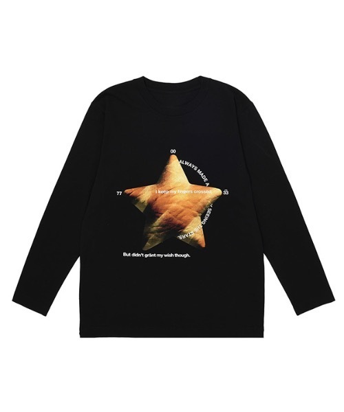 tシャツ 「mydeepbluememories 」オールウェイズ ウィズ スター Tシャツ イン ブラック / always with star t | MYDEEPBLUEMEMORIES
