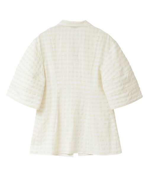トップス CLANE GINGHAM CHECK DOME SLEEVE SHIRT CLANE - ギンガム チェック ドーム スリーブ シャツ - GINGHAM