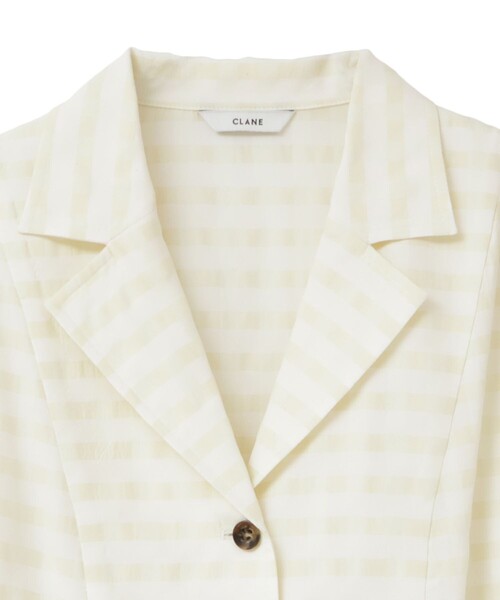 トップス CLANE GINGHAM CHECK DOME SLEEVE SHIRT CLANE - ギンガム チェック ドーム スリーブ シャツ - GINGHAM