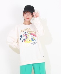 Disney（ディズニー） トレーナー スウェット 親子お揃い 箔プリント