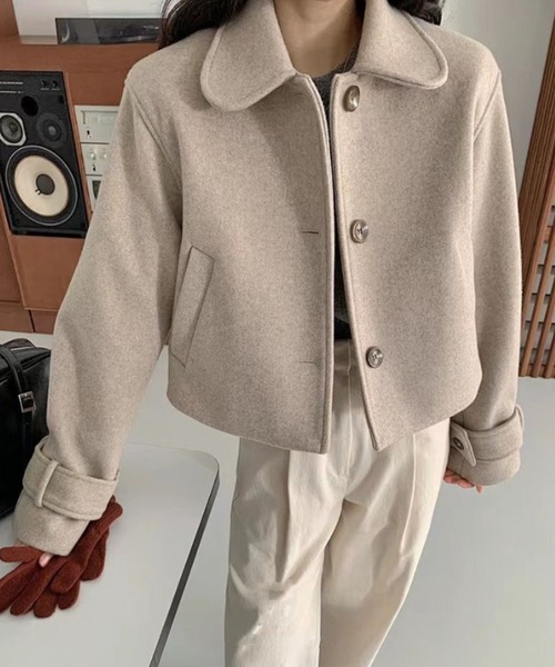 ステンカラーコート コート ステンカラーフェイクウールコート レディース | LACーVERT | 04