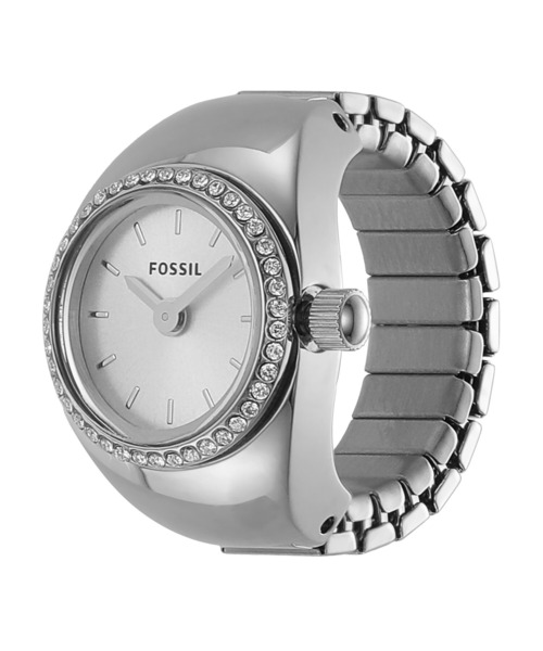 美品　FOSSILリングウォッチ　シルバー FOSSIL（フォッシル） 腕時計 リングウォッチ レディース アナログ