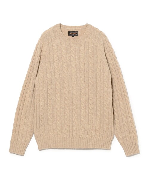 タグ付き！　デミルクスビームス　ケーブル編み　クルーネックニット　クリーム Demi-Luxe BEAMS - Demi-Luxe BEAMS ケーブル クルーネックニット