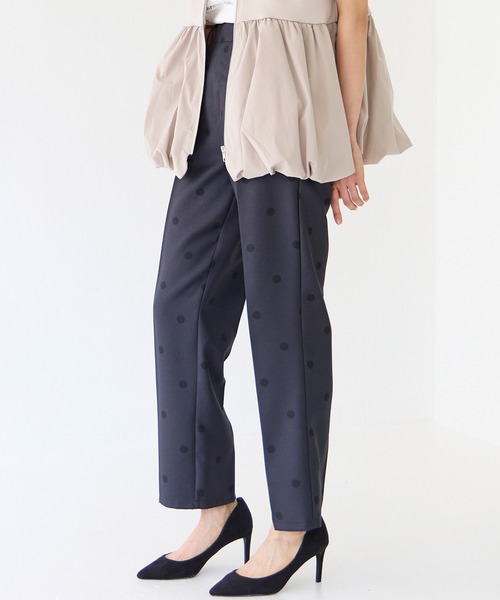 パンツ 16 INCEDE スラックス パンツ ツイルクロスドットパンツ レディース