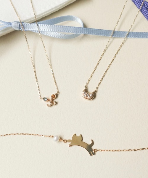 va vendome aoyama ネックレス K10YG ねこ ダイヤモンド ネックレス