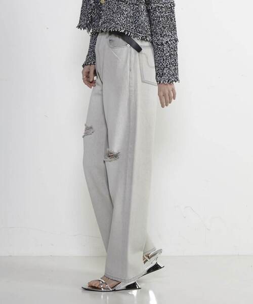 Soffitto 前スリット加工デニムパンツ Soffitto｜前スリット加工デニムパンツ | Rakuten Fashion(楽天