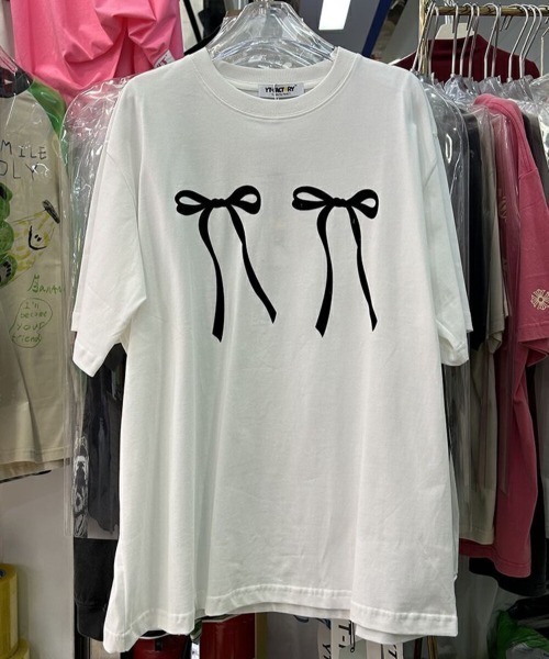 dearanddust 半袖 Tシャツ リボンデザイン Side Ribbon Muse Tee