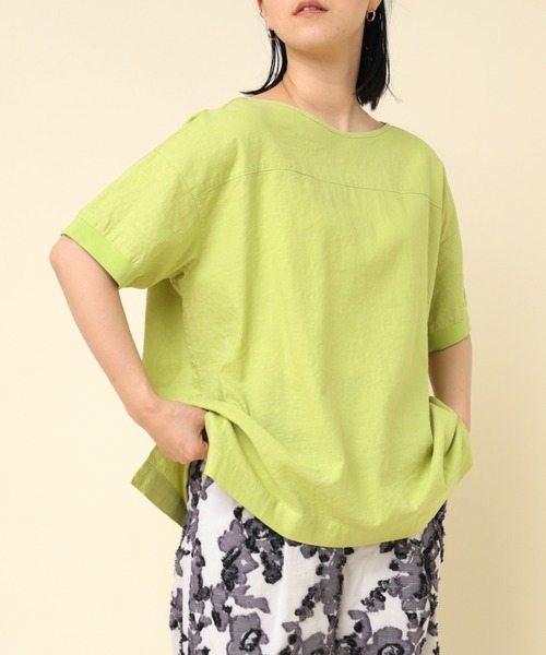 tシャツ B2810 リネンレーヨン布帛Ｔシャツ レディース