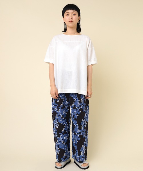 tシャツ B2810 リネンレーヨン布帛Ｔシャツ レディース RNA-N tシャツ B2810 リネンレーヨン布帛Tシャツ レディース