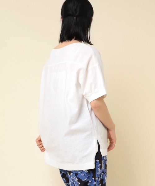 RNA-N tシャツ B2810 リネンレーヨン布帛Tシャツ レディース