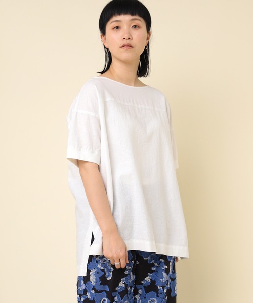 tシャツ B2810 リネンレーヨン布帛Ｔシャツ レディース RNA-N tシャツ B2810 リネンレーヨン布帛Tシャツ レディース