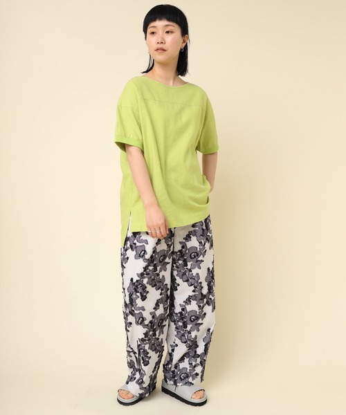 tシャツ B2810 リネンレーヨン布帛Ｔシャツ レディース RNA-N tシャツ B2810 リネンレーヨン布帛Tシャツ レディース