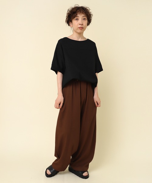 tシャツ B2810 リネンレーヨン布帛Ｔシャツ レディース RNA-N tシャツ B2810 リネンレーヨン布帛Tシャツ レディース