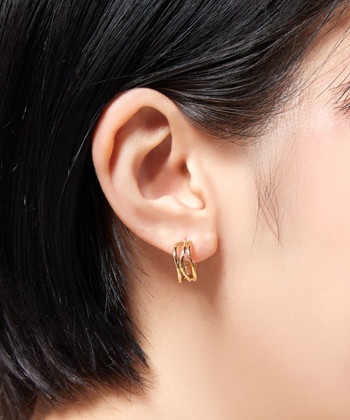 VENDOME プラチナフープピアス 8mm