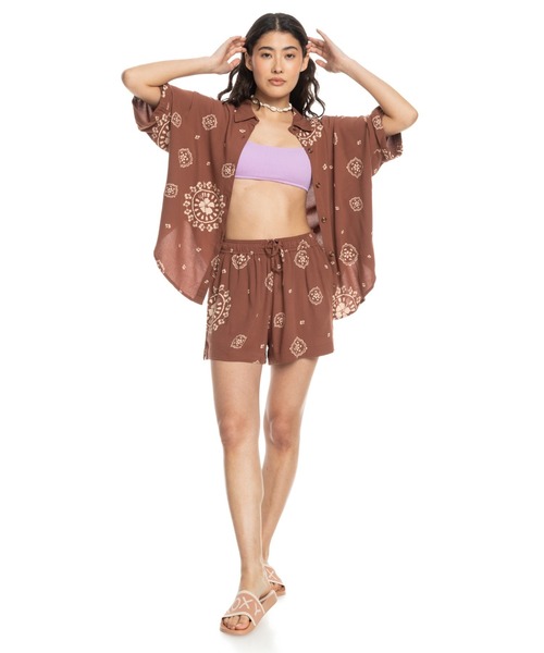 売れ筋商品|||ロキシー シャツ レディース トップス BEACH NOSTALGIA CRINKLE - Button-down blouse - black nostalgia（ROXY／レディースシャツ、ブラウス）｜トップス