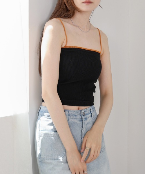 babylclub BMC キャミソール 黒 AZUL BY MOUSSY | ベーシックカップ付キャミ (ベアトップ