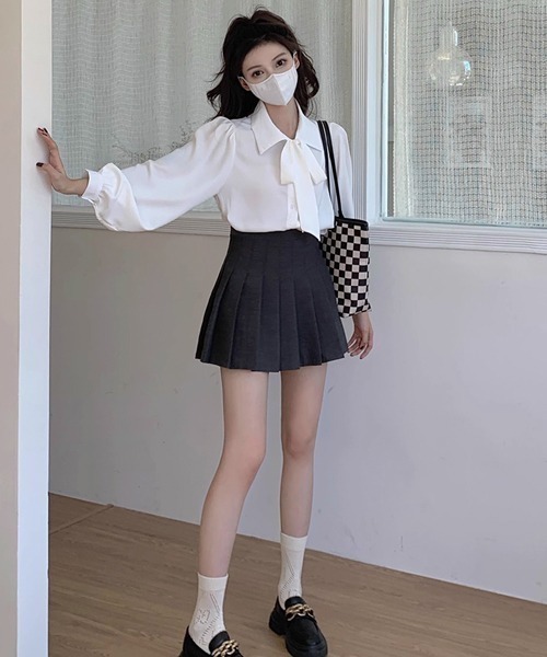 URGE：（アージコロン） ブラウス シャツ 「URGE：」リボン付き シャツ