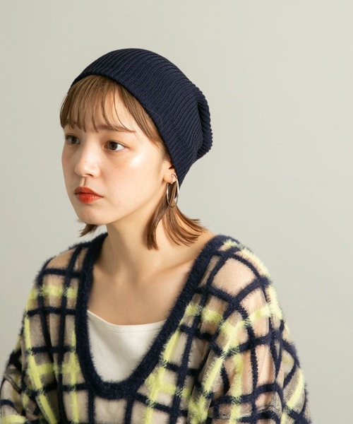 KBF ニット帽 ニットキャップ リブニットビーニー レディース
