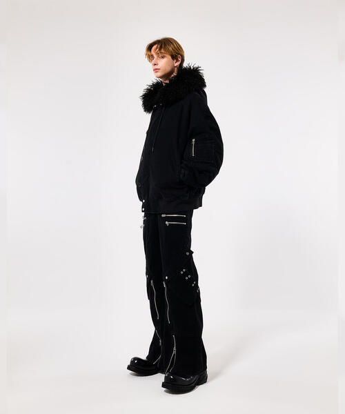 カーゴパンツ DankeSchon/ダンケシェーン/11onZ ZIP POCKET FLARE CARGO PANTS メンズ レディース_9