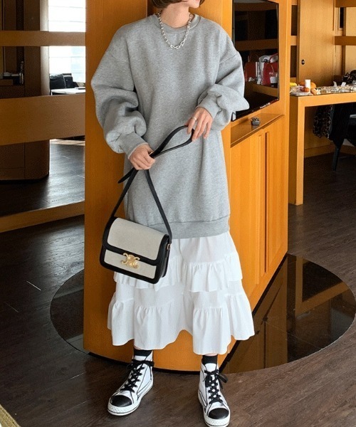 ABITOKYO（アビトーキョー） ワンピース 異素材ティアードフリル切替