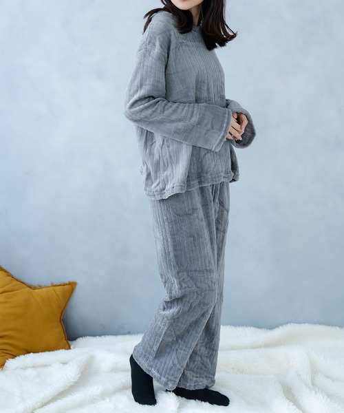 Asterellivi パジャマ ルームウェア あったか ふわふわ リブ