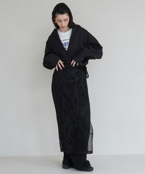スカート CREDONA SKETCH EMBROIDERY MESH SKIRT CREDONA スカート SKETCH EMBROIDERY MESH SKIRT レディース