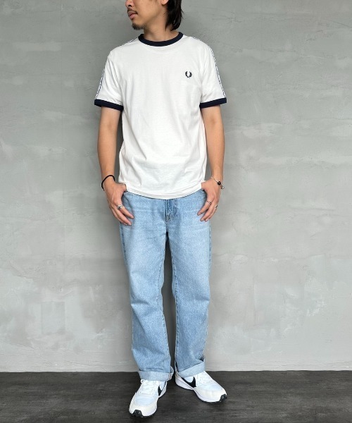 [FRED PERRY] короткий рукав футболка S черный женский 