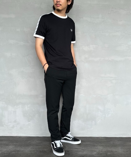 [FRED PERRY] короткий рукав футболка S черный женский 