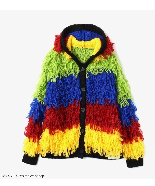 カーディガン atmos pink meets SESAME STREET Loop Knit Cardigan / アトモス ピンク ミーツ セサミ