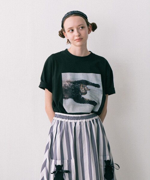 tシャツ 「COLLABORATION」清水奈緒 / デコ伸び Tシャツ レディース
