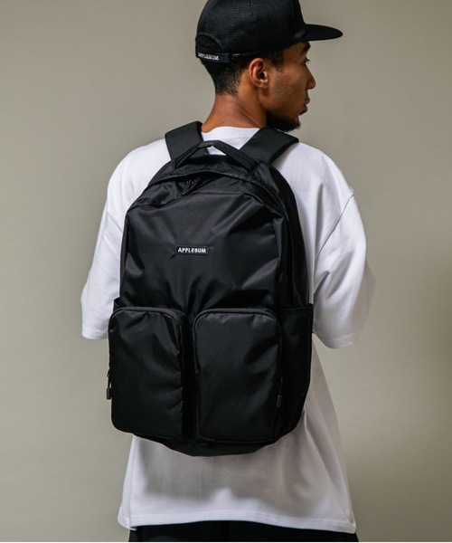 APPLEBUM ブラック バックパック Amazon.co.jp: [APPLEBUM] アップルバム Logo Big Back Pack