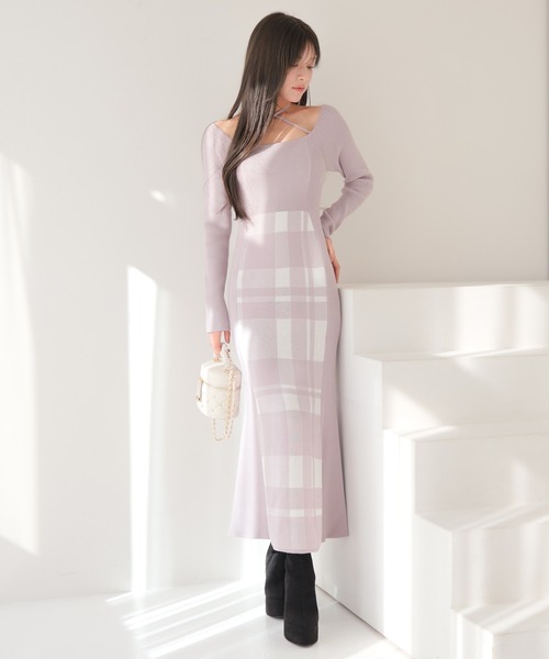 LIP SERVICE（リップサービス） ワンピース シェーディングチェック