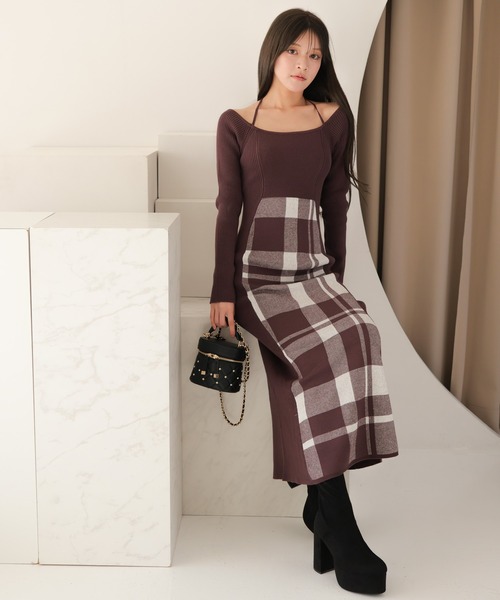 LIP SERVICE（リップサービス） ワンピース シェーディングチェック