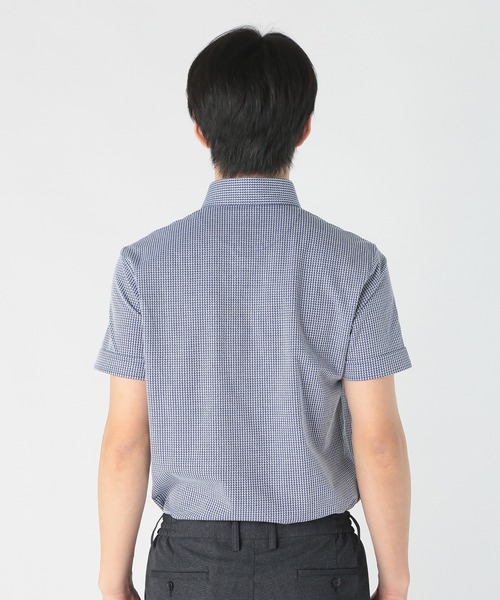 キン内マン　butcher products ニットポロシャツ 千鳥格子 CROWDED CLOSET（クラウデッドクローゼット） ポロシャツ 半袖 千鳥柄