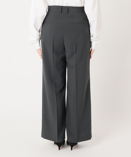 Spick＆Span スラックス パンツ ウーステッドワイドパンツ
