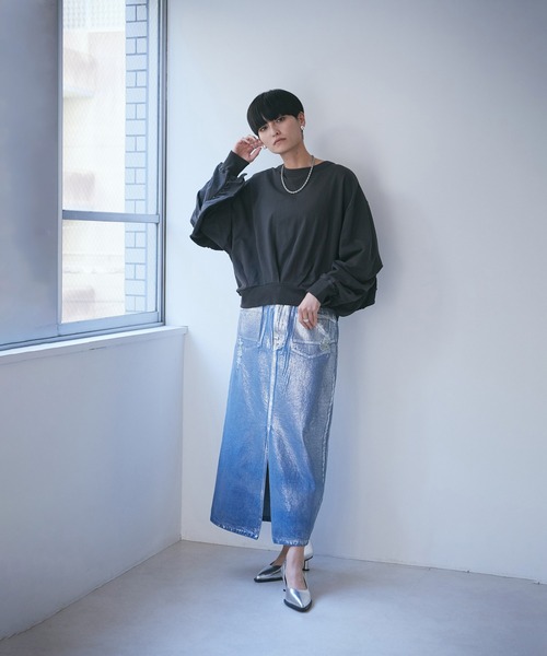 未使用タグ付き ROSEBUDスウェット ワンピース フリルトップス ROSE BUD tシャツ バックフリルカットソー レディース