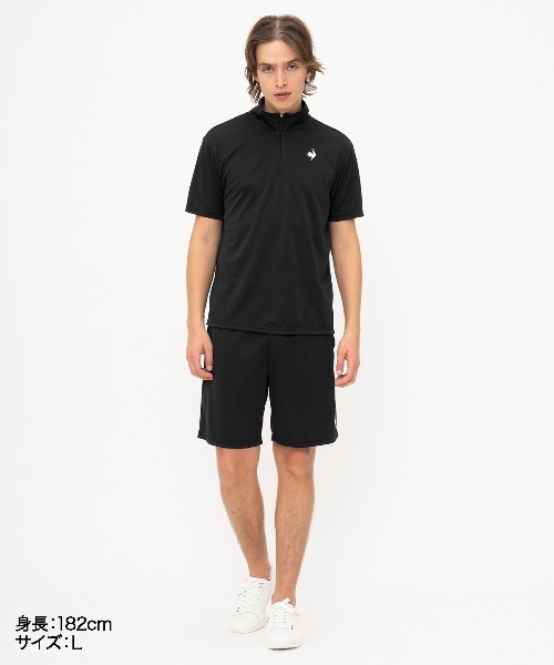 LE COQ SPORTIF エコペットハーフジップ半袖シャツ ci5 ルコックスポルティフ(le coq sportif) シャツ 半袖 エコペット