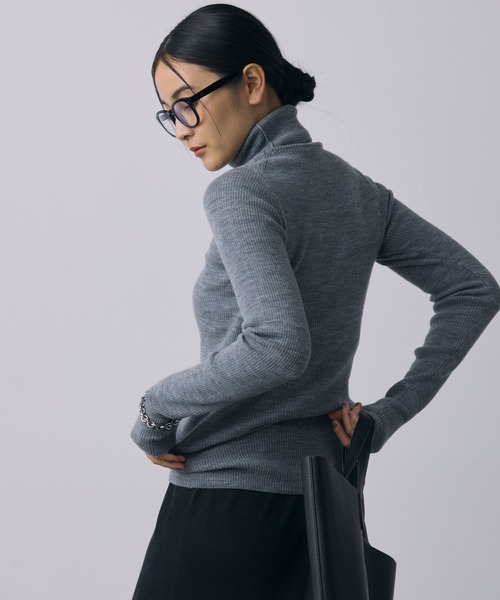 「BABYLONE」 タートルネックニット フリー グレー レディース_画像5